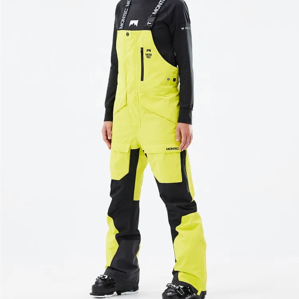 Montec Ski Bib womens size small- yellow